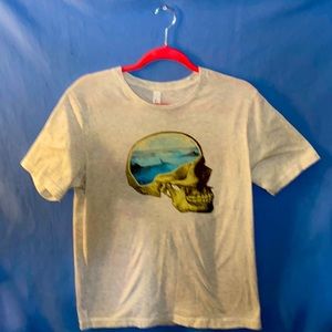 Skull Graphic Tee, Canvas Brand Size Large